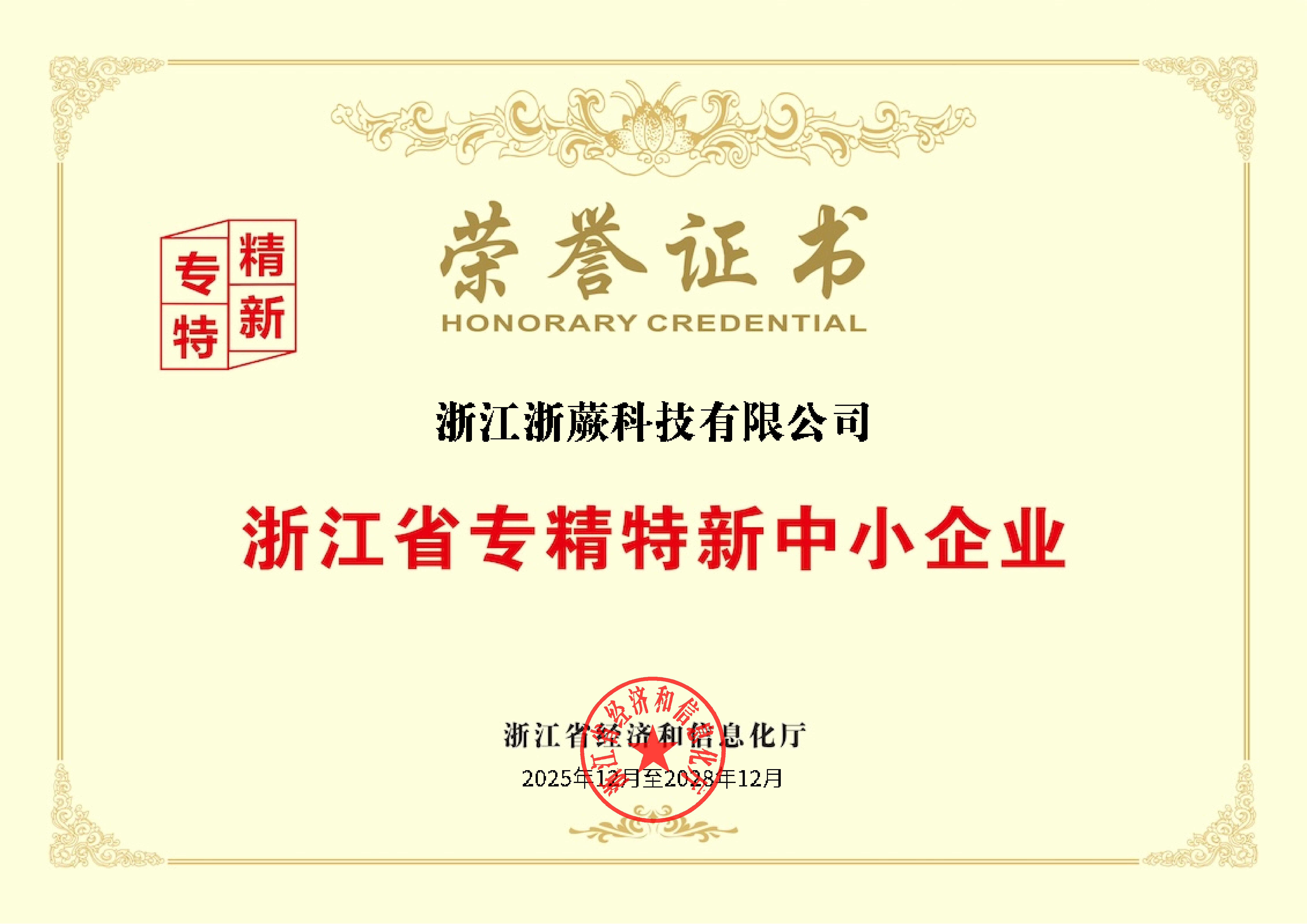 浙江省专精特新中小企业